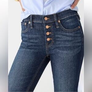 J. Crew Factory Summer Cropped Flare Mid Rise Jean Button Fly Woman’s Size 28